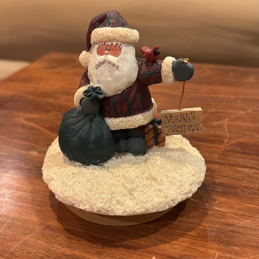 Yankee Candle Santa Merry Christmas Jar Candle Topper Sparkle Snow Sack Holiday